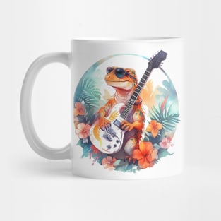 Lizard Shreds in Paradise: Electric Guitar Gecko Mug